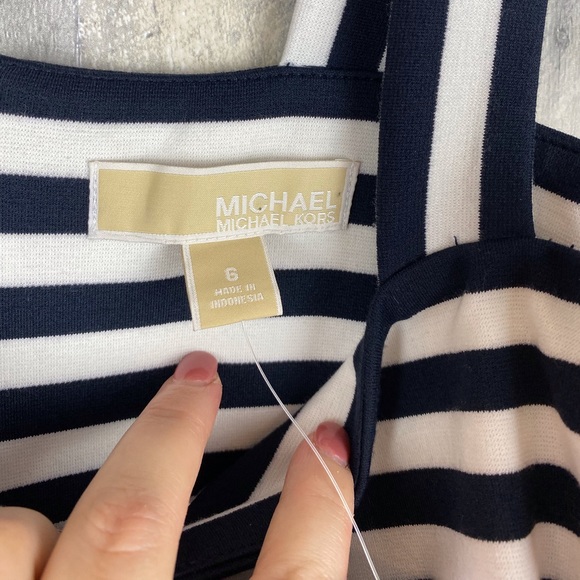 Michael Kors Navy Nautical Striped Dress Sz 6 New! - Picture 7 of 8